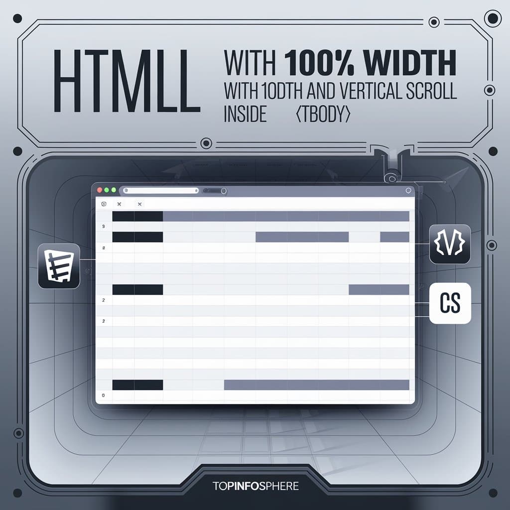 HTML Table with 100% Width and Vertical Scroll Inside <tbody>